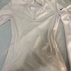 Nike White Quarter-Zip Pullover